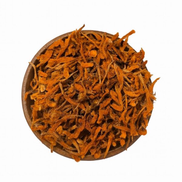 Wild Dagga (Leonotis leonurus), getrocknetes Pflanzenmaterial in einer Schale